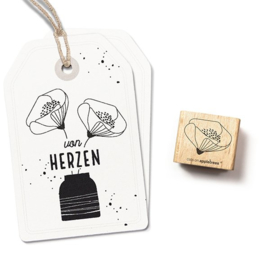 Stempel papaver roos