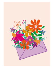 Kaart Enveloppe met bloemen