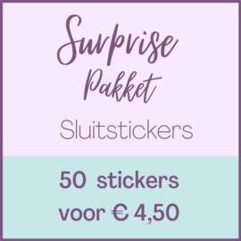 Surprise pakket 50 sluitstickers