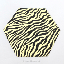Sluitsticker tijgerprint hexagon  (10 stuks)