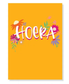 Ansichtkaart 'Hoera'