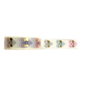 Washi tape vrolijke pastel hartjes