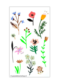 Plukbloemen stickers groot