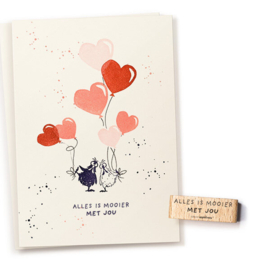 Tekststempel 'Alles is mooier met jou'