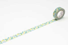 Washi tape figuurtjes blauw, groen en geel