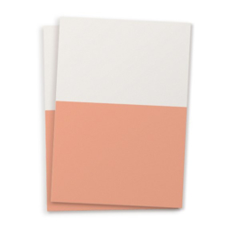 DIY blanco kaart twee kleuren sand & peach A6