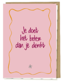 Dubbele kaart Je doet het beter dan je denkt