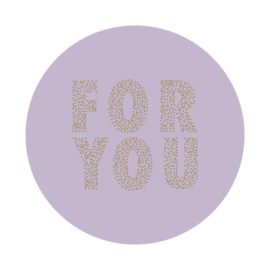 Sluitsticker for you Lila goud  (10 stuks)