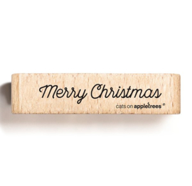 Tekst stempel hout | Merry Christmas