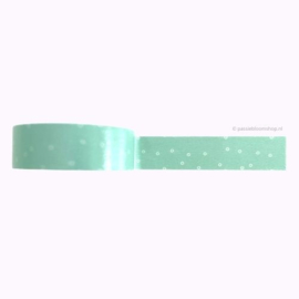 Washi tape mint groen sneeuwvlokken
