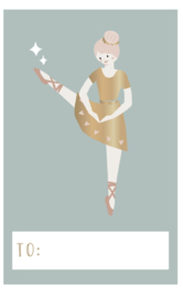 Naam stickers ballerina  (5 stuks)