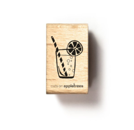 Stempel cocktail glas drinken