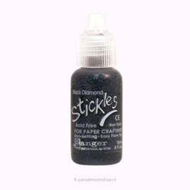 Glitters black diamond zwarte stickles glitterlijm
