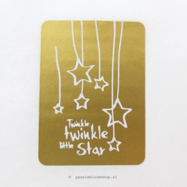 Sluitsticker Twinkle Twinkle little star Goud  (10 stuks)