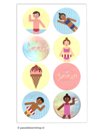 Stickers zomer vakantie