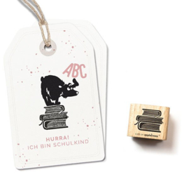 Stempel stapel boeken