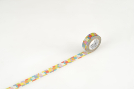 Washi tape gekleurde blokjes