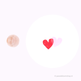 Mini stempel M | Getekend hart