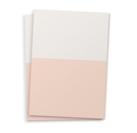 DIY blanco kaart twee kleuren sand & nude  A6
