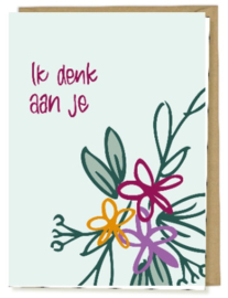 Dubbele kaart Ik denk aan je