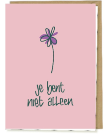 Dubbele kaart 'Je bent niet alleen'