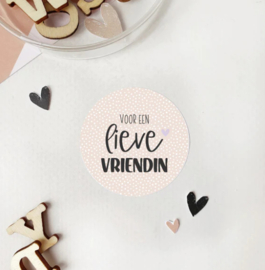 Sluitsticker 'Voor een lieve vriendin'