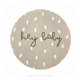 Sluitsticker rond | Geboorte baby grijs  (10 stuks)