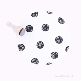 Mini stempel bolletje wol