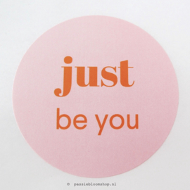 Sluitstickers rond be you Roze  (10 stuks)