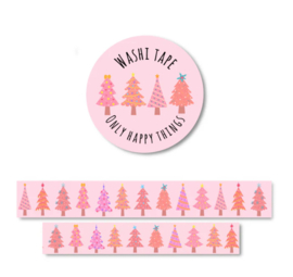 Washitape 'Gekleurde kerstbomen'