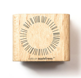 Stempel rond met streepjes