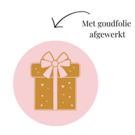 Stickers cadeautje roze