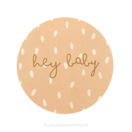 Sluitsticker rond | Geboorte baby roze  (10 stuks)