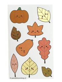 Stickers herfst bladeren groot