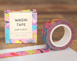 Washi tape safari dieren roze | Marijke Buurlage