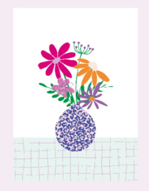 Kaart Vaas met bloemen