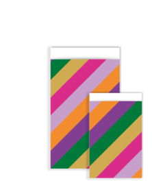 Cadeauzakjes Funky kleuren (afm. 7x13 cm)