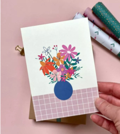 Ansichtkaart 'Vaas met bloemen'