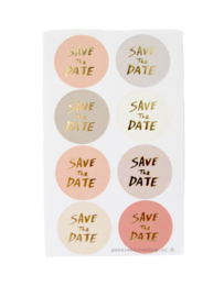 Stickers save the date pastel