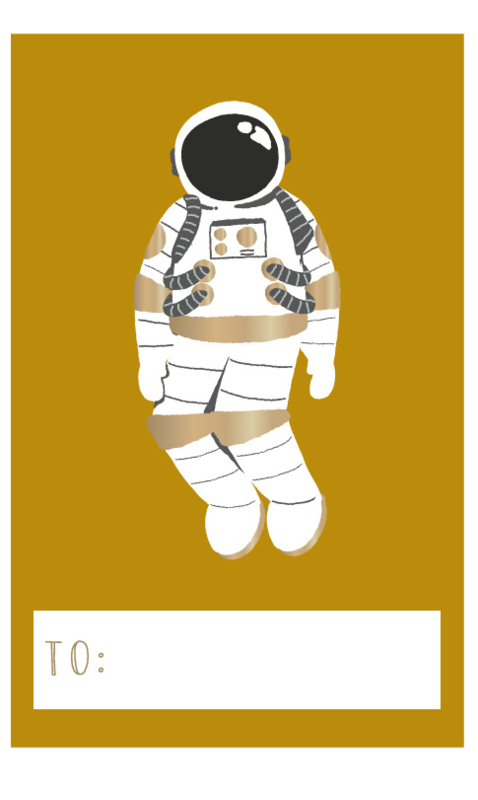Naam stickers astronaut  (5 stuks)