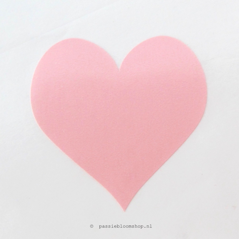 Sticker Roze hartje  (10 stuks)