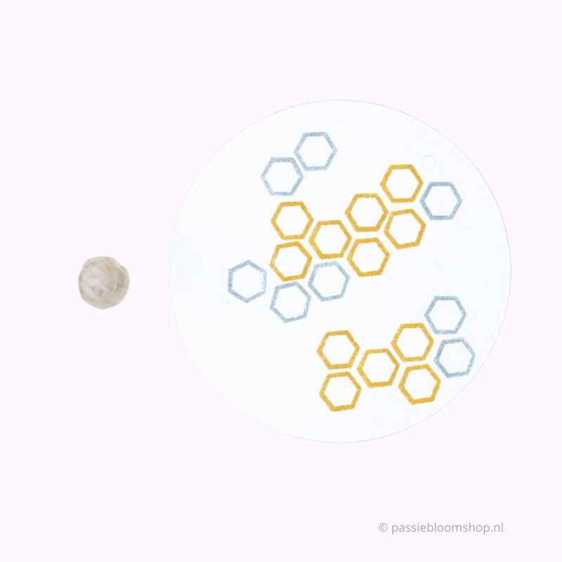 Mini stempeltje S | Honingraad, hexagon