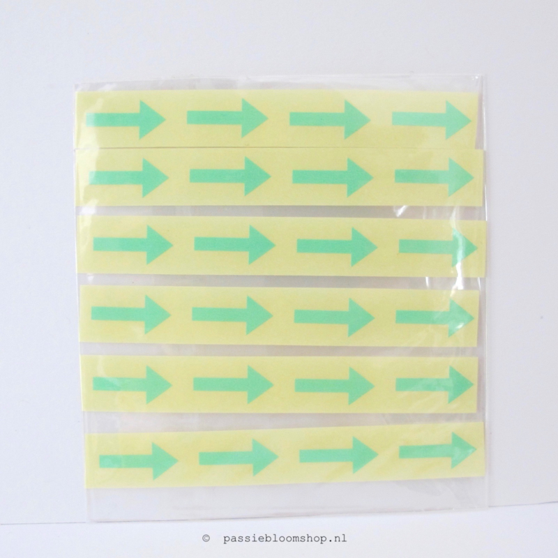 Stickers mint groene pijltjes (10stuks)