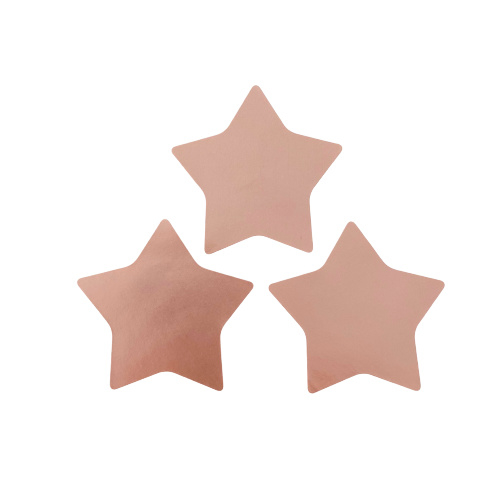 Sluitstickers rosé goud sterren  (10 stuks)