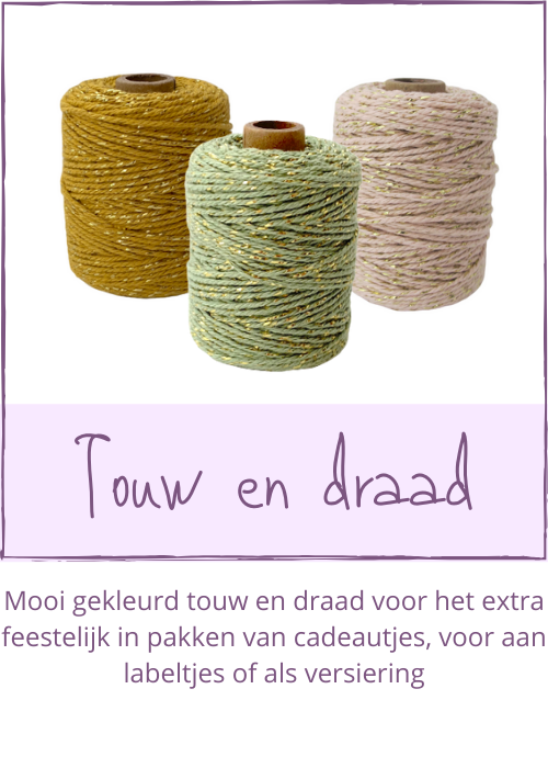 Cadeautjes inpakken met touw en twine draad