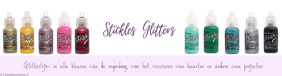 Gekleurde glitterlijm Stickles