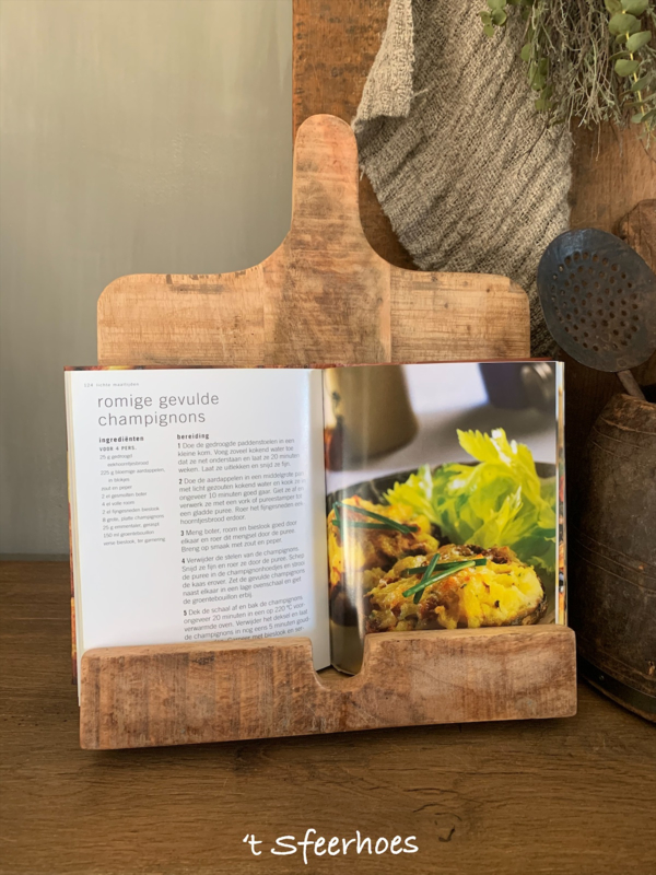Walter Cunningham pantoffel knoop houten kookboekstandaard | Keukenaccessoires | 't Sfeerhoes