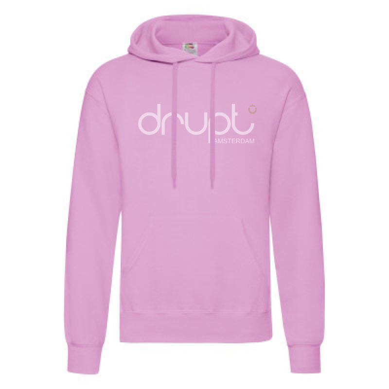 Drupt hoodie Pink fade logo black or white