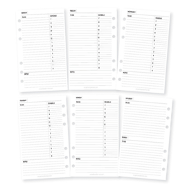 Personal Daily Planner Inserts- Unit of 3