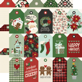 Jingle All the Way - Tags Double Sided 12x12" - Unit of 5